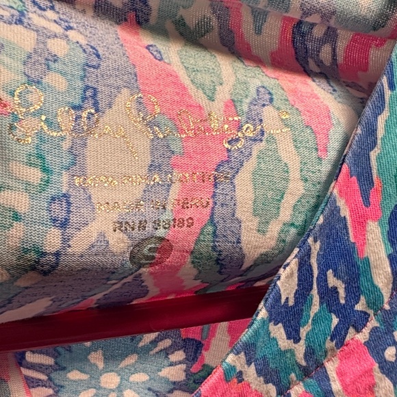 Lilly Pulitzer Pink and Blue Floral Blouse - Picture 2 of 7